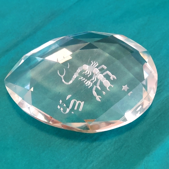 Other - Crystal Glass Scorpio Paperweight
